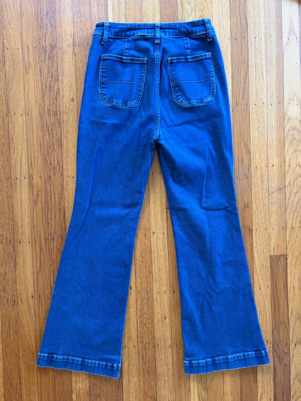 Old Navy 360 Stretch Extra High Rise Flare Trouser Secret Smooth Pockets Size 10 - Picture 4 of 13